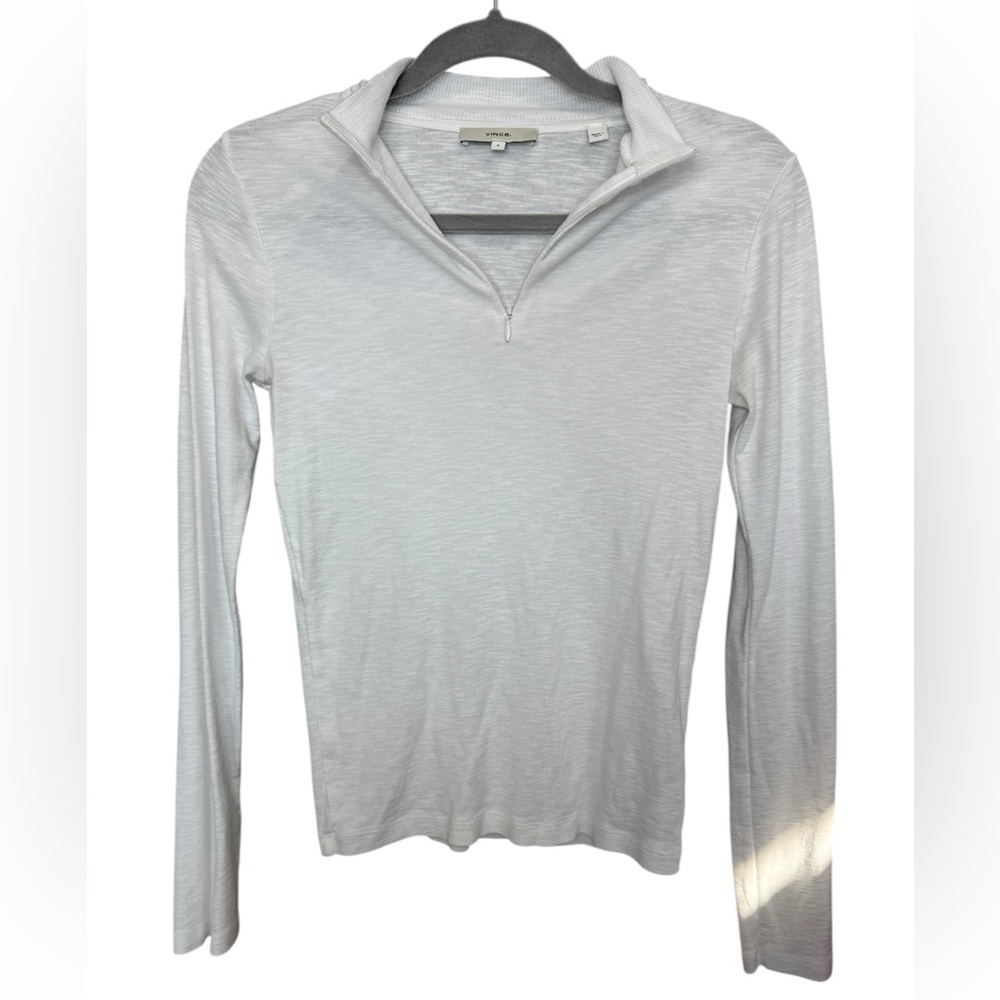 Vince Ivory Quarter-Zip Pullover‎